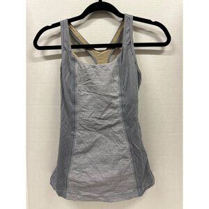 Lululemon heather grey racerback built-in bra tank size 4